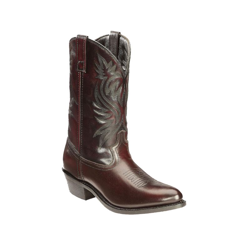 LAREDO - MEN'S LONDON WESTERN BOOTS - MEDIUM TOE-BLACK CHERRY