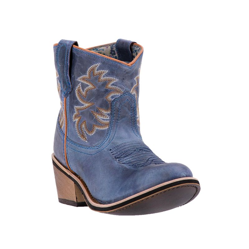 LAREDO - WOMEN'S LEATHER SAPPHRYE WESTERN BOOTIES-NAVY