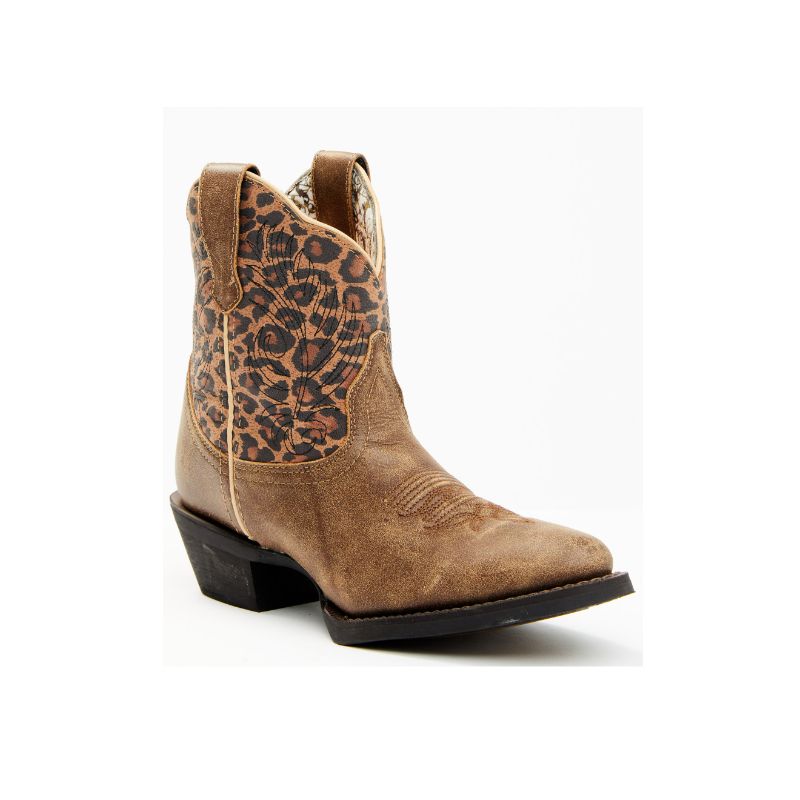 LAREDO - WOMEN'S LEOPARD PRINT WESTERN FASHION BOOTIES - MEDIUM