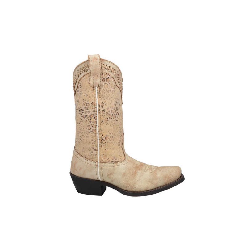 LAREDO - WOMEN'S FADE TO CAT WESTERN BOOTS - SQUARE TOE-OFF WHIT