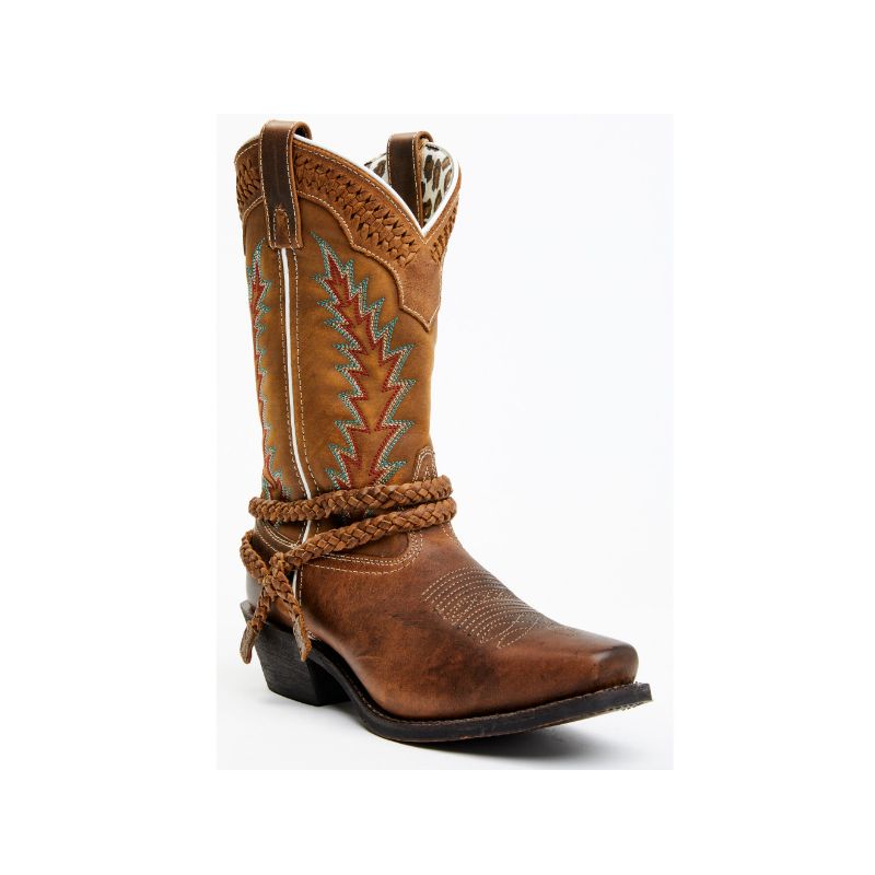 LAREDO - WOMEN'S KNOT IN TIME 11" WESTERN BOOTS - SQUARE TOE-TAN
