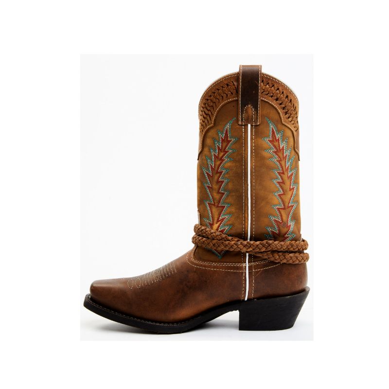 LAREDO - WOMEN'S KNOT IN TIME 11" WESTERN BOOTS - SQUARE TOE-TAN