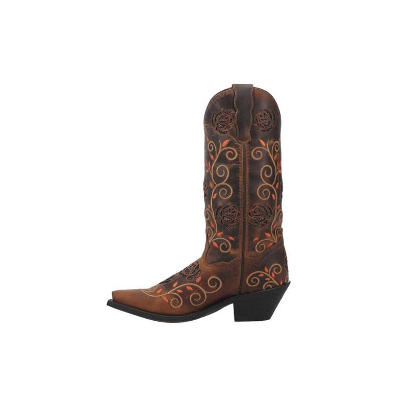 LAREDO - WOMEN'S EMBROIDERED LEAF WESTERN PERFORMANCE BOOTS - SN