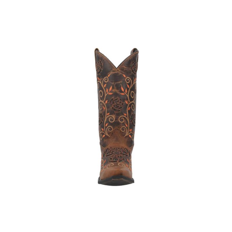 LAREDO - WOMEN'S EMBROIDERED LEAF WESTERN PERFORMANCE BOOTS - SN
