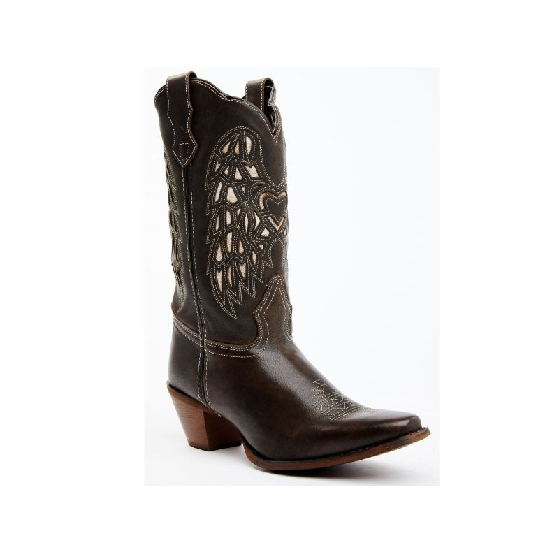 LAREDO - WOMEN'S HEART ANGEL WING COWBOY WESTERN BOOT - SNIP TOE