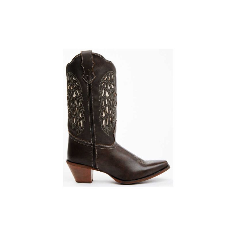 LAREDO - WOMEN'S HEART ANGEL WING COWBOY WESTERN BOOT - SNIP TOE