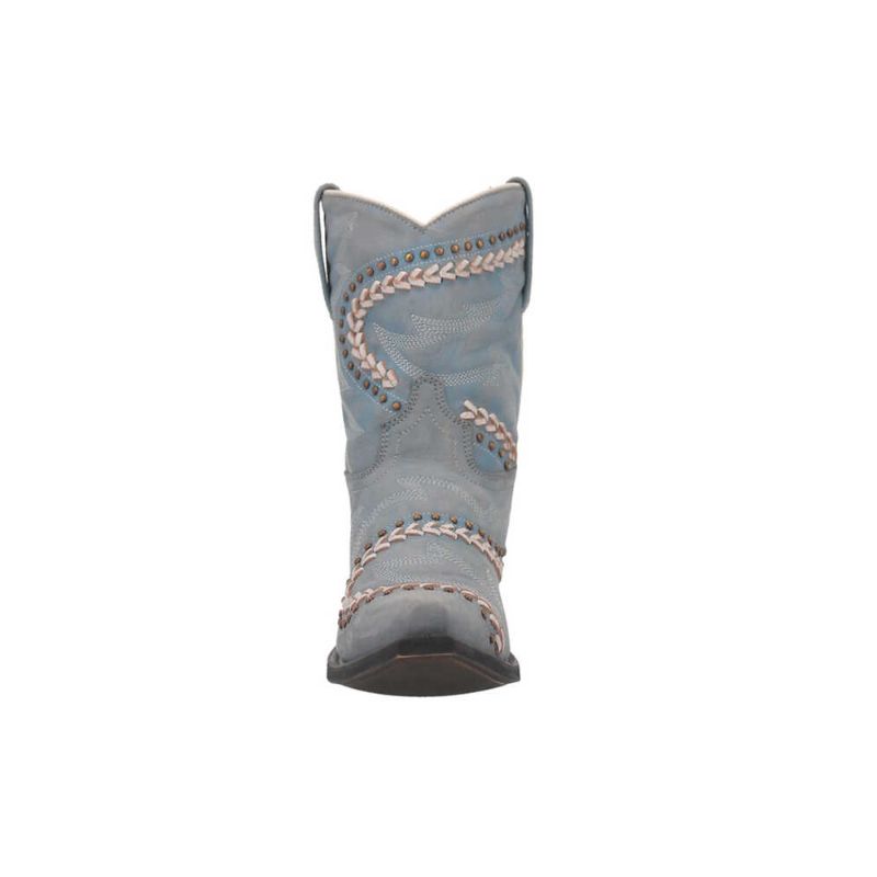 LAREDO - WOMEN'S FANCY LEATHER WESTERN BOOT - SNIP TOE-LIGHT BLU