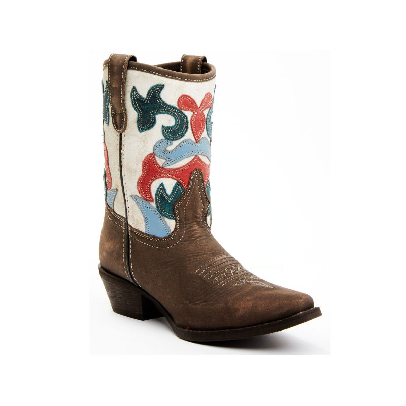 LAREDO - WOMEN'S WESTERN FASHION BOOTS - SNIP TOE -CREAM/BROWN