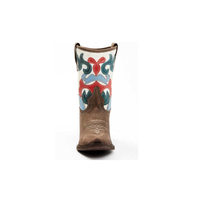 LAREDO - WOMEN'S WESTERN FASHION BOOTS - SNIP TOE -CREAM/BROWN