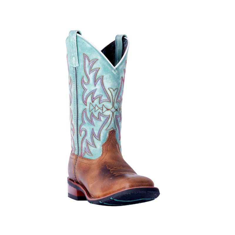 LAREDO - WOMEN'S ANITA BROWN/BLUE WESTERN PERFORMANCE BOOTS - BR