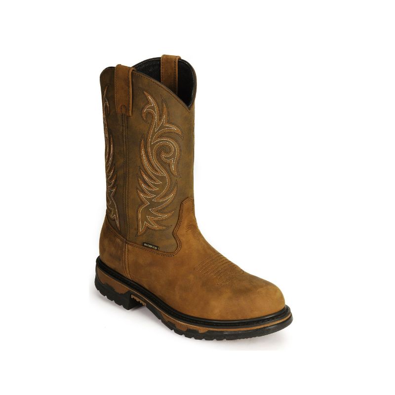 LAREDO - MEN'S SULLIVAN WATERPROOF WESTERN WORK BOOTS-TAN DISTRE