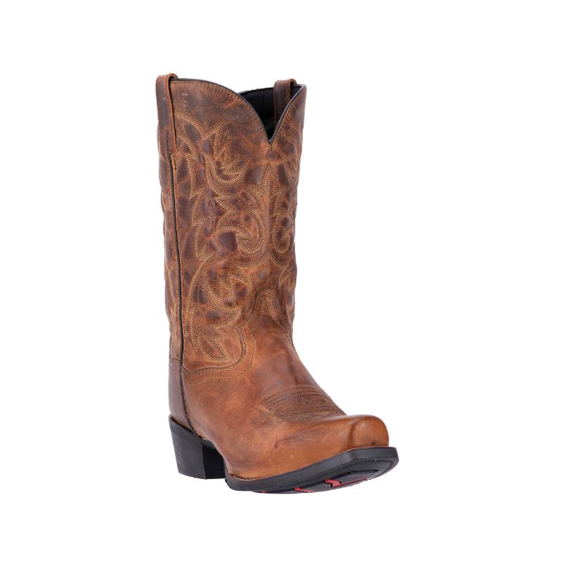 LAREDO - MEN'S DISTRESSED EMBROIDERY WESTERN BOOTS-DISTRESSED
