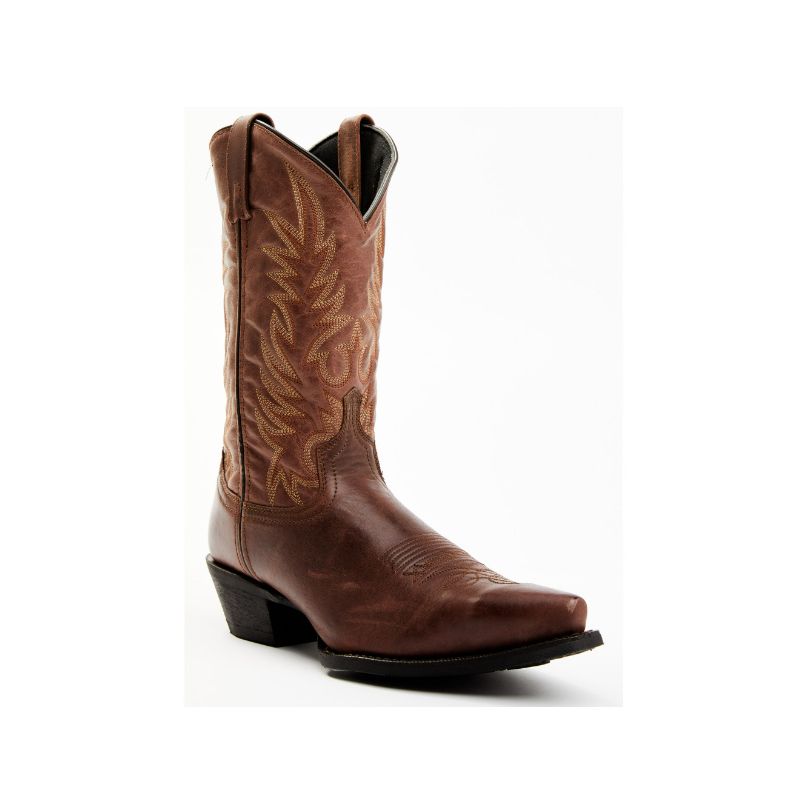 LAREDO - MEN'S COLLEGE STATION WESTERN BOOTS - SNIP TOE-BROWN