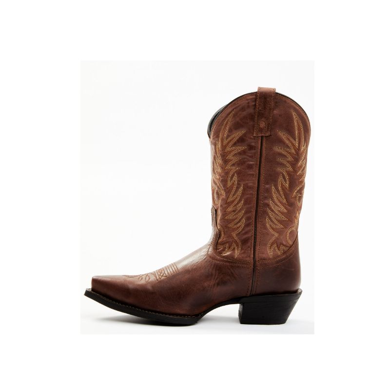 LAREDO - MEN'S COLLEGE STATION WESTERN BOOTS - SNIP TOE-BROWN