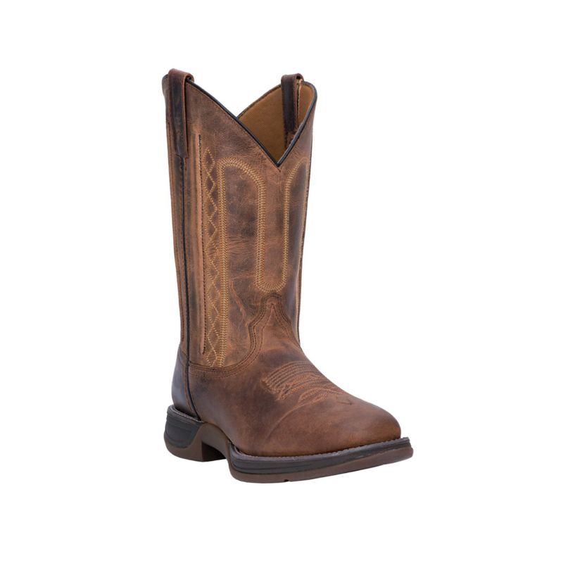 LAREDO - MEN'S BENNETT BROAD SQUARE TOE WESTERN BOOTS-TAN