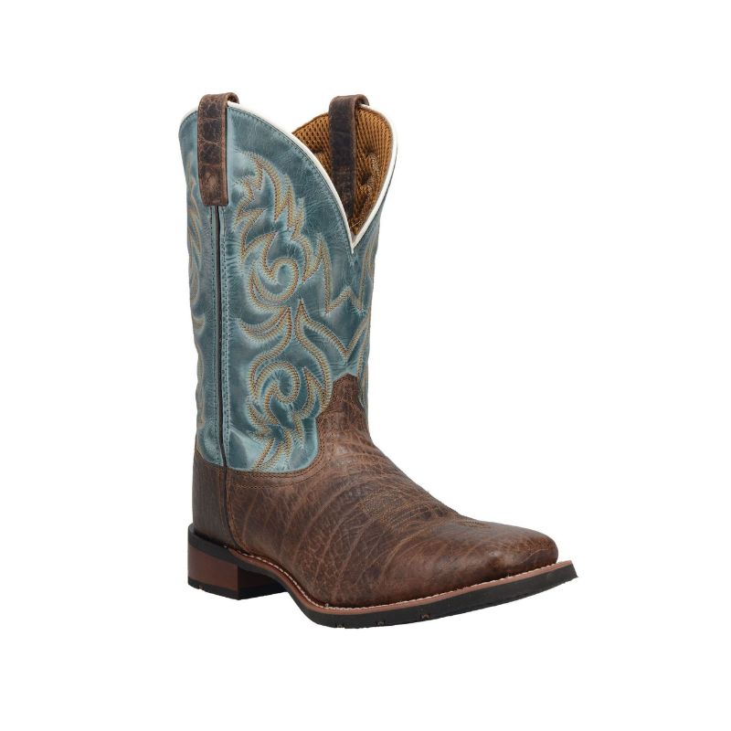 LAREDO - MEN'S BISBEE WESTERN BOOTS - BROAD SQUARE TOE-BROWN