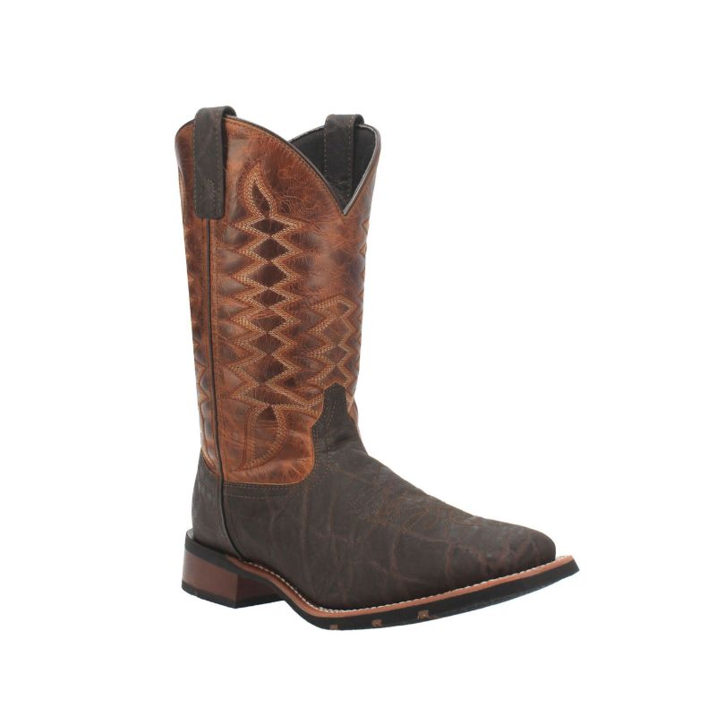 LAREDO - MEN'S DILLON WESTERN BOOTS - BROAD SQUARE TOE-BROWN