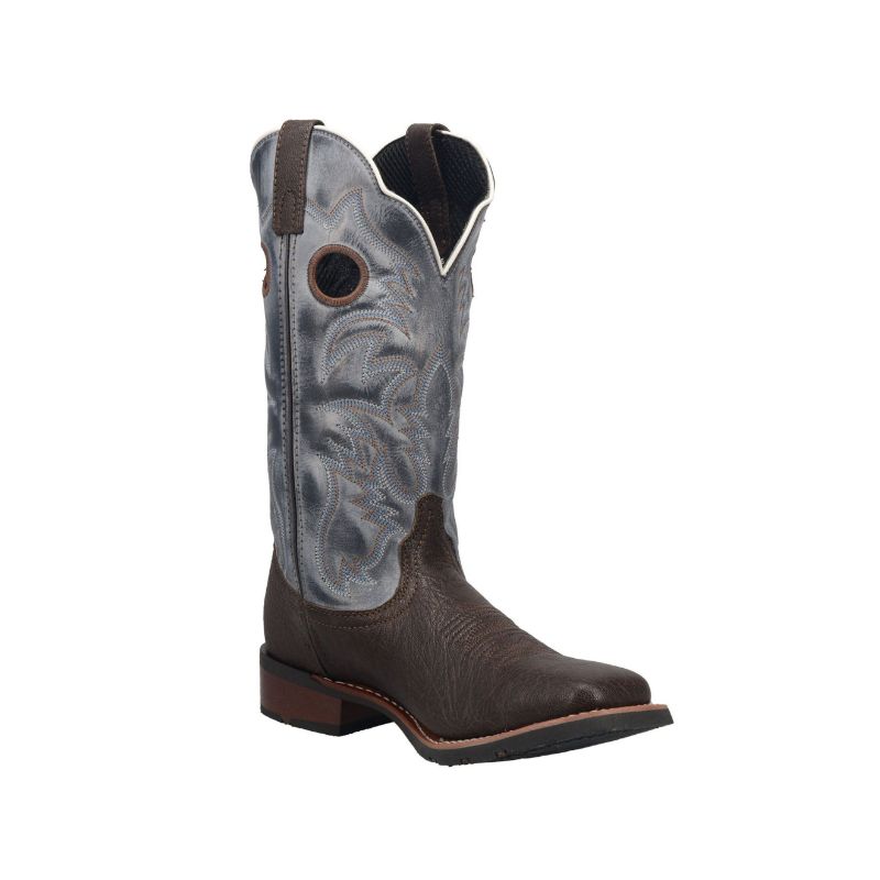 LAREDO - MEN'S TAYLOR WESTERN BOOTS - BROAD SQUARE TOE-BROWN