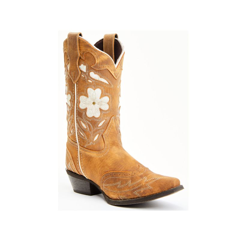 LAREDO - WOMEN'S UNDERLAY WESTERN BOOTS - SNIP TOE-BROWN